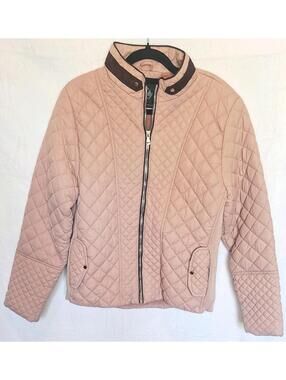 Royalty For Me Women's Pink Quilted Jacket with Plush Faux Fur Lining - L